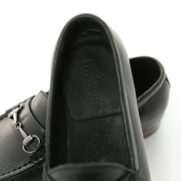 Anthony Veer Filmore Classic Bit  Moc Toe Black Leather Loafers Mens 7.5M Preppy main image 6
